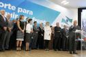 A governadora Cida Borghetti deu posse ao novo secretário da Fazenda de Estado do Paraná, José Luiz Bovo, durante cerimônia realizada na manhã desta segunda-feira (7) no Palácio Iguaçu, em Curitiba.
