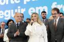 A governadora Cida Borghetti deu posse ao novo secretário da Fazenda de Estado do Paraná, José Luiz Bovo, durante cerimônia realizada na manhã desta segunda-feira (7) no Palácio Iguaçu, em Curitiba.