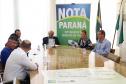 O secretário da Fazenda, Renê Garcia Júnior, entrega  os três principais prêmios do sorteio de janeiro do programa Nota Paraná. Os contemplados receberam R$ 50 mil, R$ 30 mil e R$ 20 mil.  -  Curitiba, 21/01/2018  -  Foto: José Fernando Ogura/ANPr