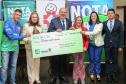 Premiados de setembro recebem cheque do Nota Paraná