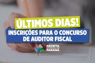 inscrições para concurso da Receita Estadual