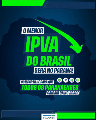 Paraná terá IPVA mais barato do Brasil