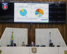 O secretário de Estado da Fazenda, Renê Garcia Júnior, apresenta os dados do Governo relativos ao cumprimento das metas fiscais referente ao 2º quadrimestre de 2021