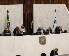 O secretário Renê Garcia Junior, de Estado da Fazenda (SEFA), participa nesta quarta-feira (27), de uma audiência pública  na Assembleia Legislativa do Paraná (ALEP), para apresentação dos dados do Governo relativos ao cumprimento das metas fiscais do terceiro quadrimestre de 2018.  Curitiba, 27/02/2019 -  Foto: Geraldo Bubniak/ANPr