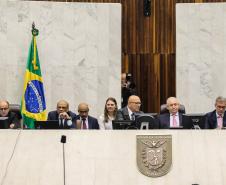 O secretário Renê Garcia Junior, de Estado da Fazenda (SEFA), participa nesta quarta-feira (27), de uma audiência pública  na Assembleia Legislativa do Paraná (ALEP), para apresentação dos dados do Governo relativos ao cumprimento das metas fiscais do terceiro quadrimestre de 2018.  Curitiba, 27/02/2019 -  Foto: Geraldo Bubniak/ANPr
