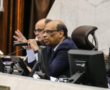 O secretário Renê Garcia Junior, de Estado da Fazenda (SEFA), participa nesta quarta-feira (27), de uma audiência pública  na Assembleia Legislativa do Paraná (ALEP), para apresentação dos dados do Governo relativos ao cumprimento das metas fiscais do terceiro quadrimestre de 2018.  Curitiba, 27/02/2019 -  Foto: Geraldo Bubniak/ANPr