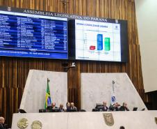 O secretário Renê Garcia Junior, de Estado da Fazenda (SEFA), participa nesta quarta-feira (27), de uma audiência pública  na Assembleia Legislativa do Paraná (ALEP), para apresentação dos dados do Governo relativos ao cumprimento das metas fiscais do terceiro quadrimestre de 2018.  Curitiba, 27/02/2019 -  Foto: Geraldo Bubniak/ANPr