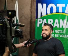 O Governo do Estado entrega os três principais prêmios do sorteio de Abril do programa Nota Paraná, de R$ 20 mil, R$ 30 mil e R$ 50 mil. A solenidade de premiação acontece na Secretaria de Estado da Fazenda, em Curitiba nesta quarta-feira (17).   Curitiba, 17/04/2019 -  Foto: Geraldo Bubniak/ANPr