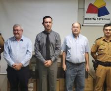 Delegacia da Receita em Maringá doa computadores para a PM