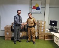 Delegacia da Receita em Maringá doa computadores para a PM
