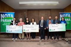 O Governo do Estado entrega os três principais prêmios do sorteio de março do programa Nota Paraná. A solenidade de premiação aconteceu na Secretaria de Estado da Fazenda, em Curitiba nesta quinta-feira (21).  