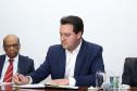 O governador Carlos Massa Ratinho Júnior, participa da posse do secretário de Estado da Fazenda, Renê de Oliveira Garcia Junior. 