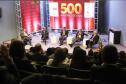 Copel, Sanepar, Fomento Paraná, Cohapar, Ferroeste e Celepar foram premiadas na noite de segunda-feira (23) por se destacarem no ranking das 500 maiores empresas do Sul do Brasil, publicado pela Revista Amanhã em parceria com a assessoria tributária e empresarial PricewaterhouseCoopers (PwC). O evento homenageou as cem maiores empresas do Estado, os destaques setoriais e as líderes por indicadores. 