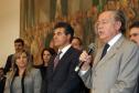 O governador Beto Richa deu posse nesta segunda-feira (07/10) à advogada Jozelia Nogueira no cargo de secretária estadual da Fazenda. Jozélia, que estava na função de procuradora-geral do Estado, substitui Luiz Carlos Hauly, que passa a exercer o mandato de deputado federal. A solenidade de transmissão de cargo aconteceu no Salão de Atos, do Palácio Iguaçu. 
