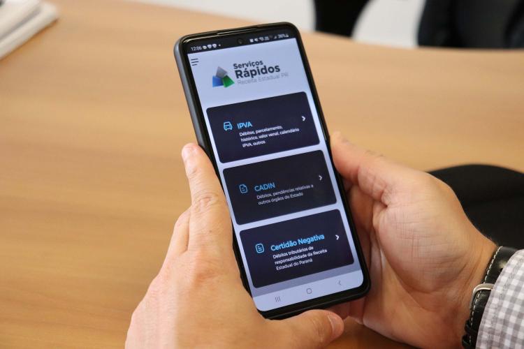 aplicativo Serviços Rápidos da Receita Estadual PR