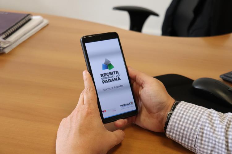 Tela app Receita Estadual