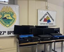 Receita Estadual doa computadores à Polícia Militar em União da Vitória