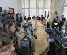 O secretário da Fazenda Renê de Oliveira Garcia Junior, detalha em entrevista coletiva a situação das contas do Estado, do novo SIAF, Sistema de Gestão Financeira do Governo e as medidas que vem adotando.