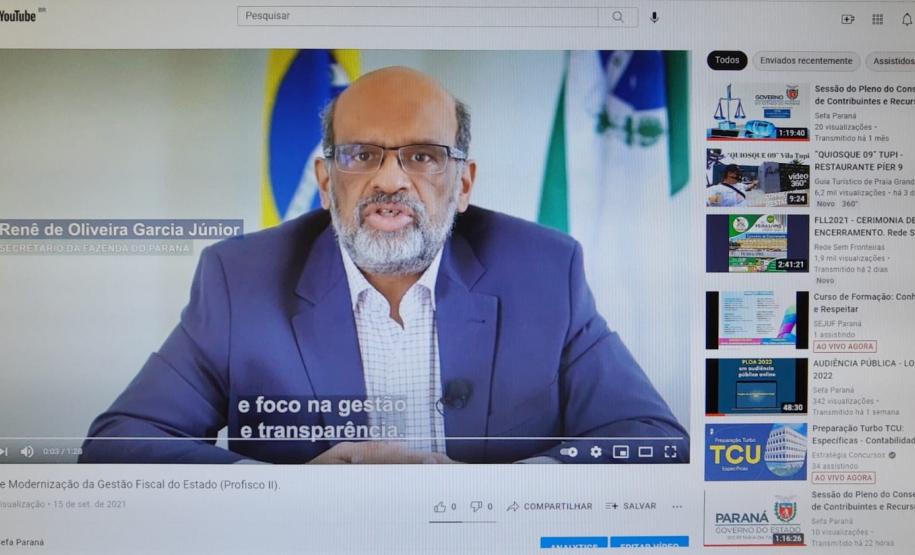Fazenda divulga vídeos explicativos sobre a modernização da gestão fiscal do Estado