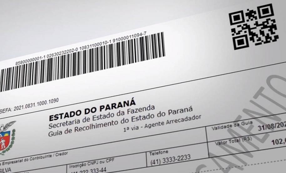 Boletos de taxas e tributos passam a ter data de vencimento no Paraná