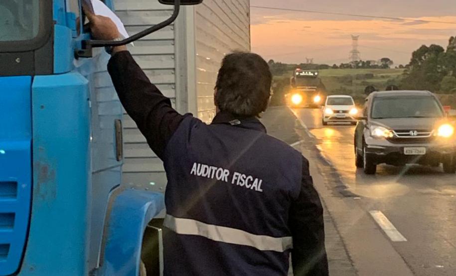 Receita promove fiscalização no transporte de mercadorias em São Luiz do Purunã