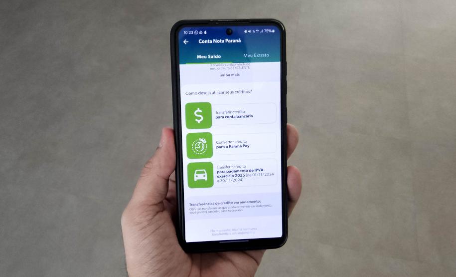 Mais de R$ 5 milhões do Nota Paraná já foram transferidos para o IPVA; prazo vai até dia 30