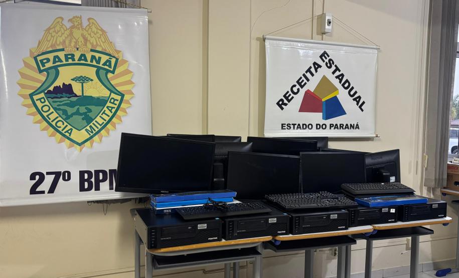 Receita Estadual doa computadores à Polícia Militar em União da Vitória