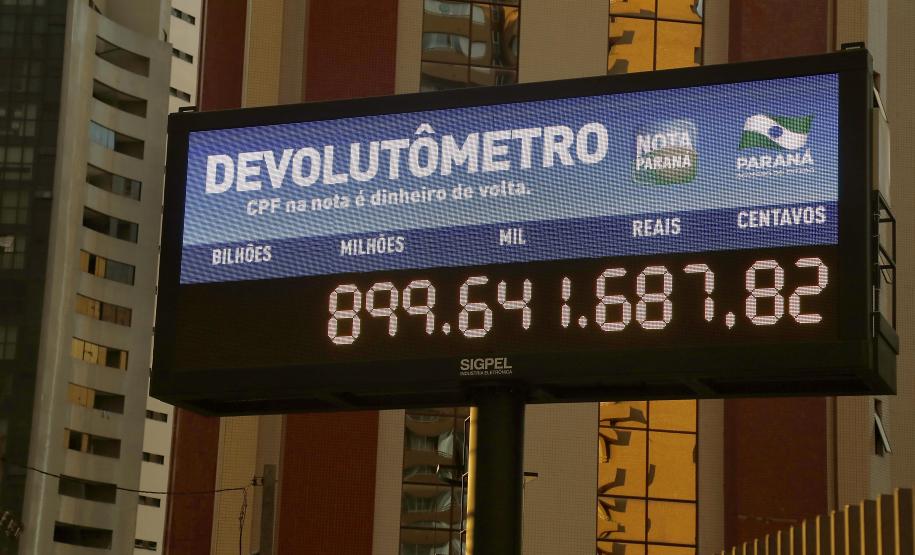 Devolutômetro do Nota Paraná chega a R$ 900 milhões Devolutômetro do Nota Paraná chega a R$ 900 milhões