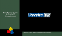 Tela do vídeo como tornar-se usuário do Receita-PR